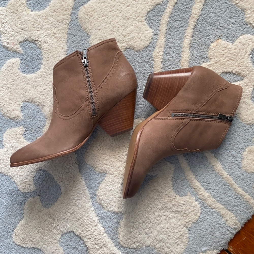Frye block heel bootie